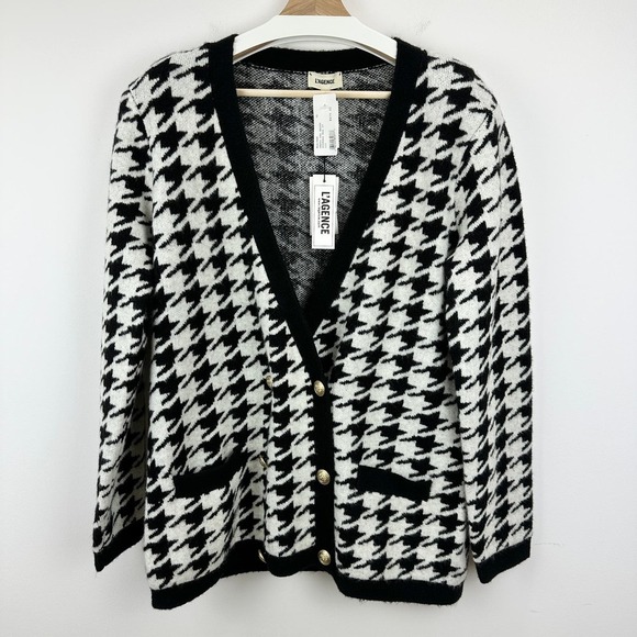 Black and White Houndstooth Sweater - Picture 5 of 15